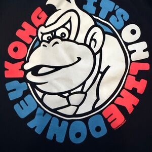 Old Navy Black Donkey Kong Crew Neck T-Shirt